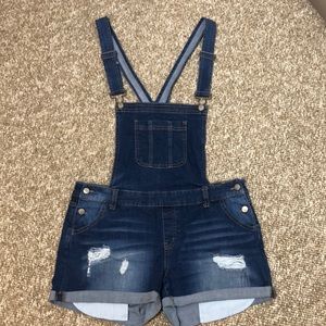 Jean overall shorts